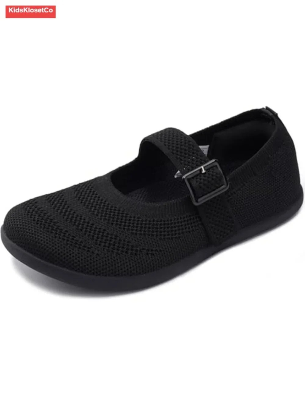 Girls Wide Toe Box Barefoot Mary Jane Flats with Buckle - Comfortable School